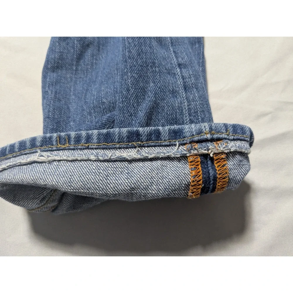 TRUE RELIGION BOBBY BAGGY Men 30 (Seat 34) Distressed Blue Jeans Made In USA‎